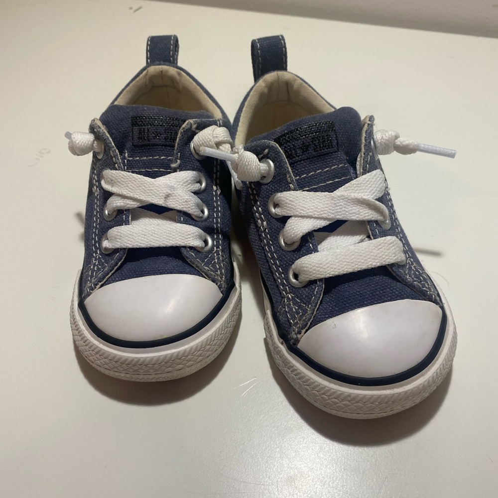 Toddler navy converse slip on sneakers